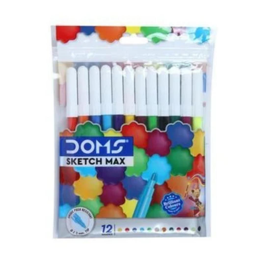 Doms Water Color Sign Pen Big Size - (12 Pcs)