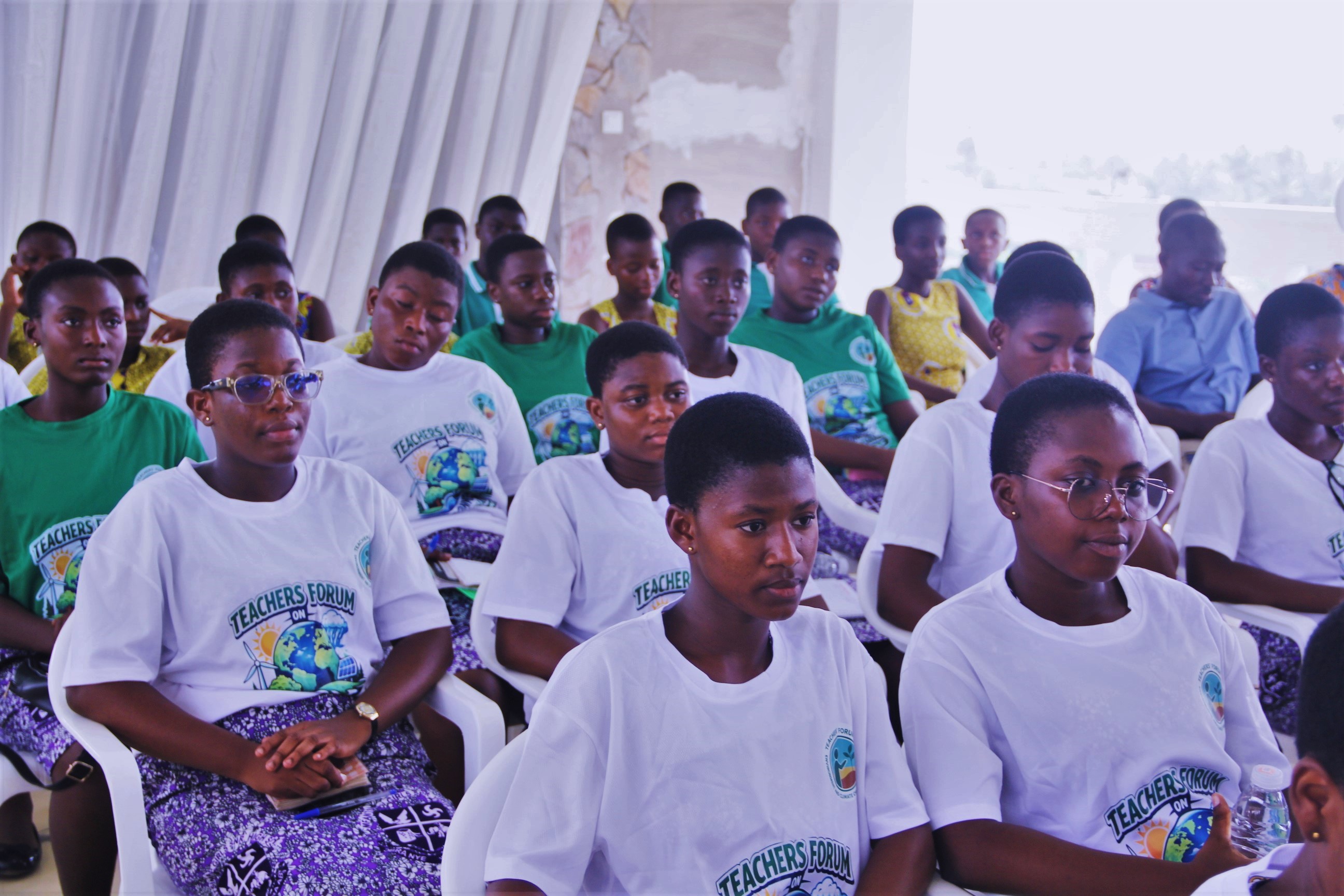 Ghanaian Student participating in the climate change exercise