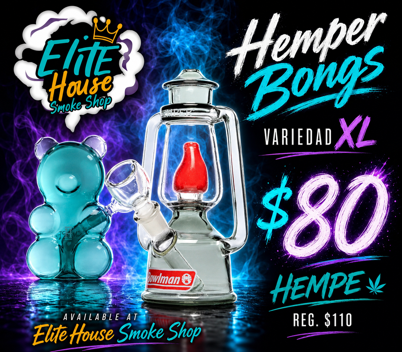 Especial Hemper Bongs XL en Elite House Smoke Shop