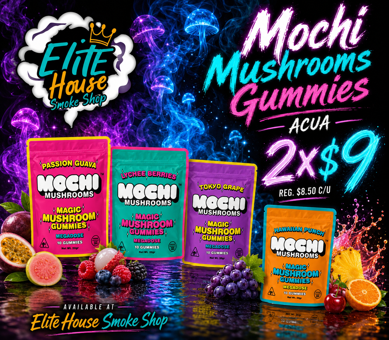 Especial Mochi Mushrooms en Elite House Smoke Shop