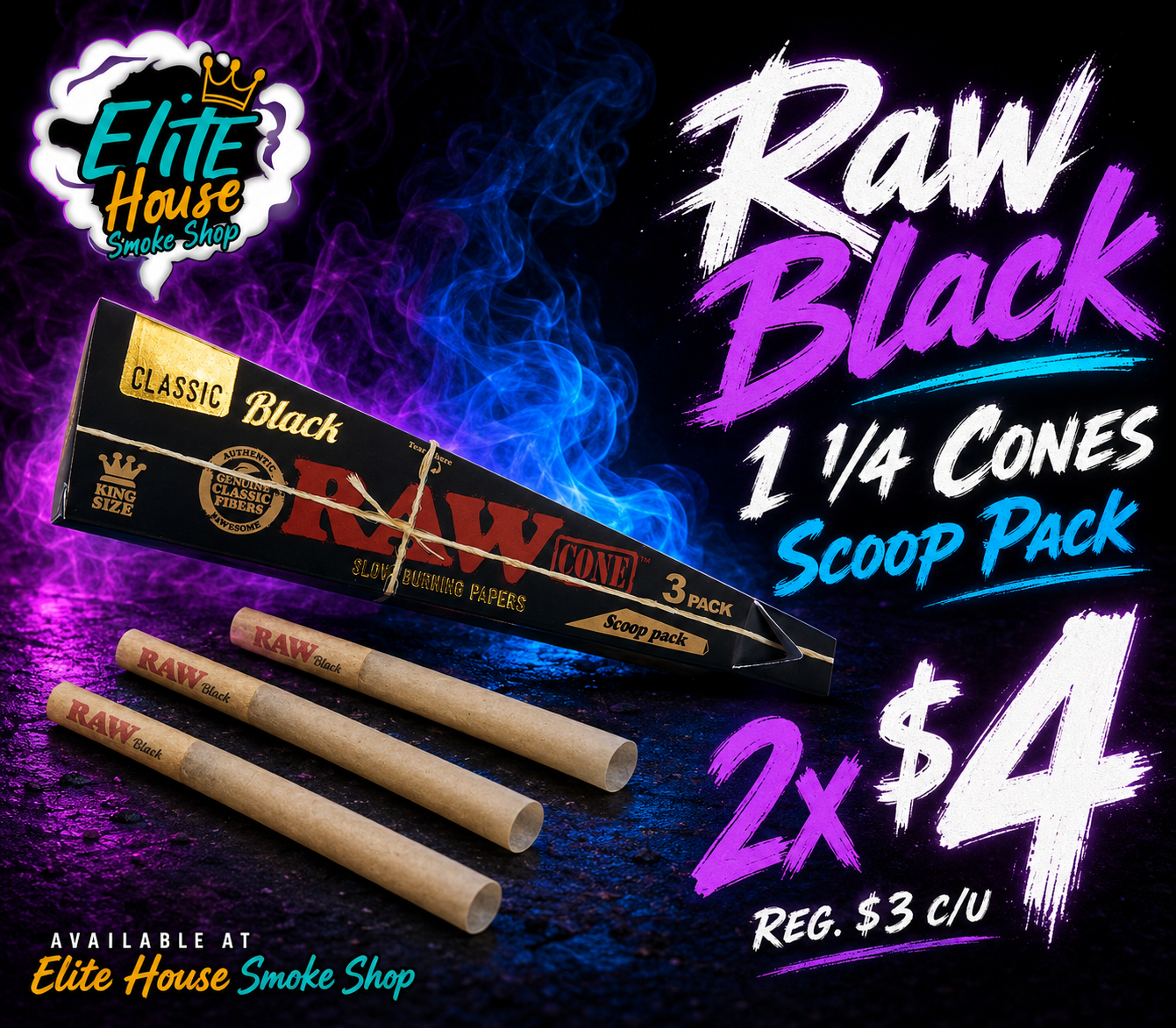 Especial RAW Black en Elite House Smoke Shop