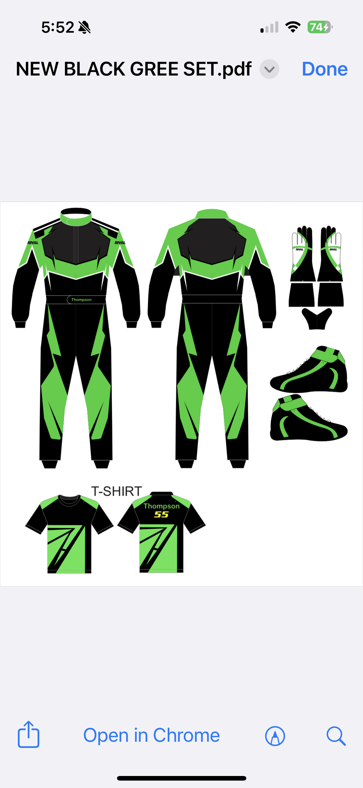 Cathleen Thompson Racewear design or gallery image