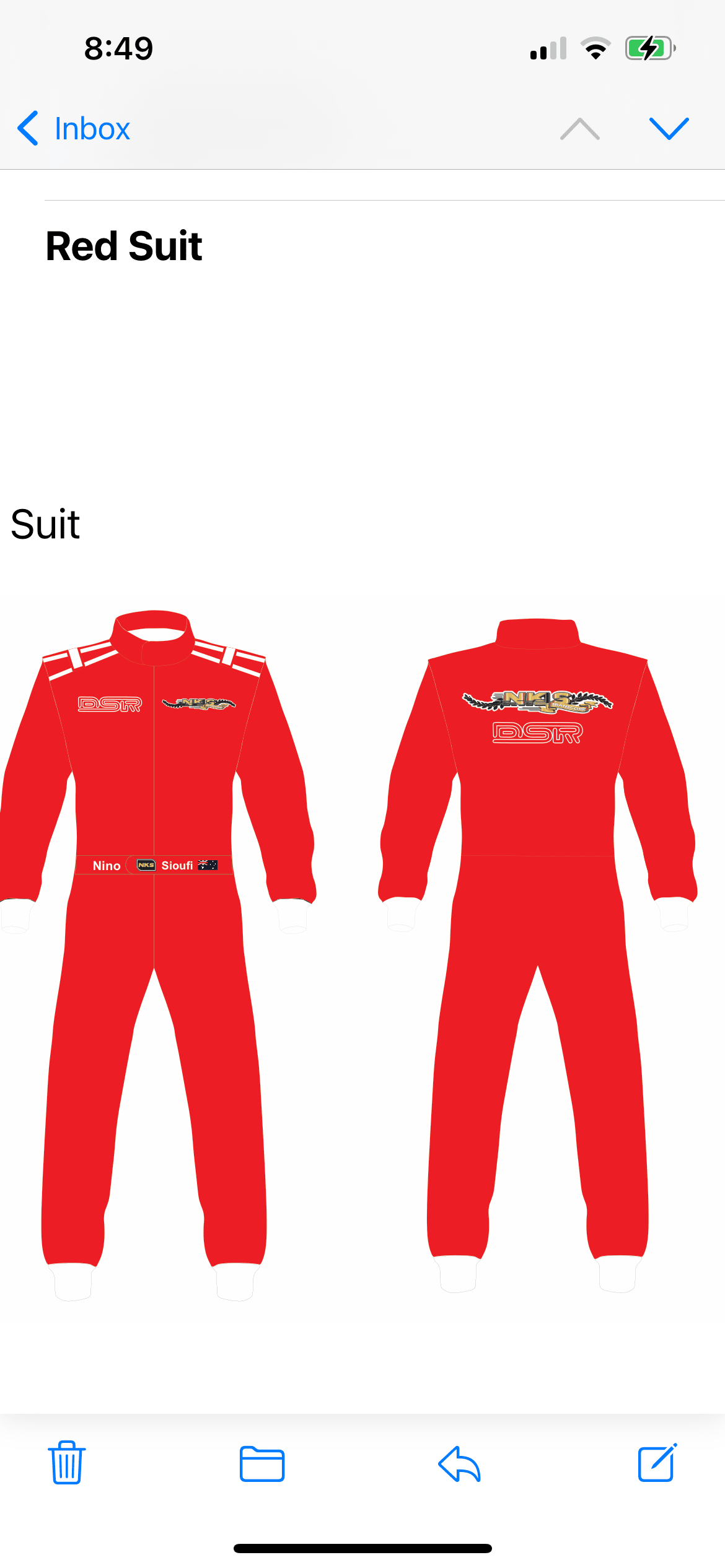 Plain Red F1 Suit