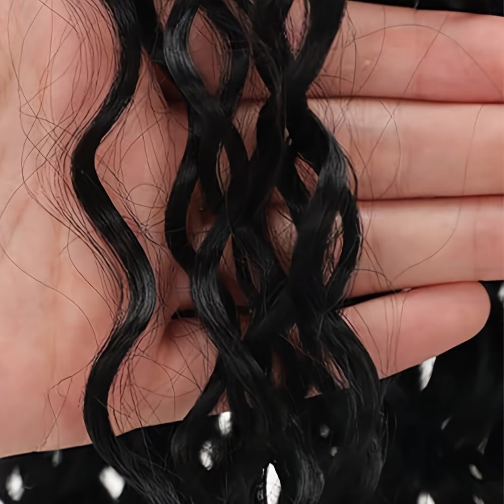 Peruca de Rabo de Cavalo Sintética Ondulada com Cordão de 22 polegadas Adequada para Extensões de Peruca Feminina, Roupa de Halloween