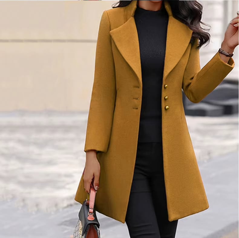 Casaco Feminino de Lã Fino para Inverno