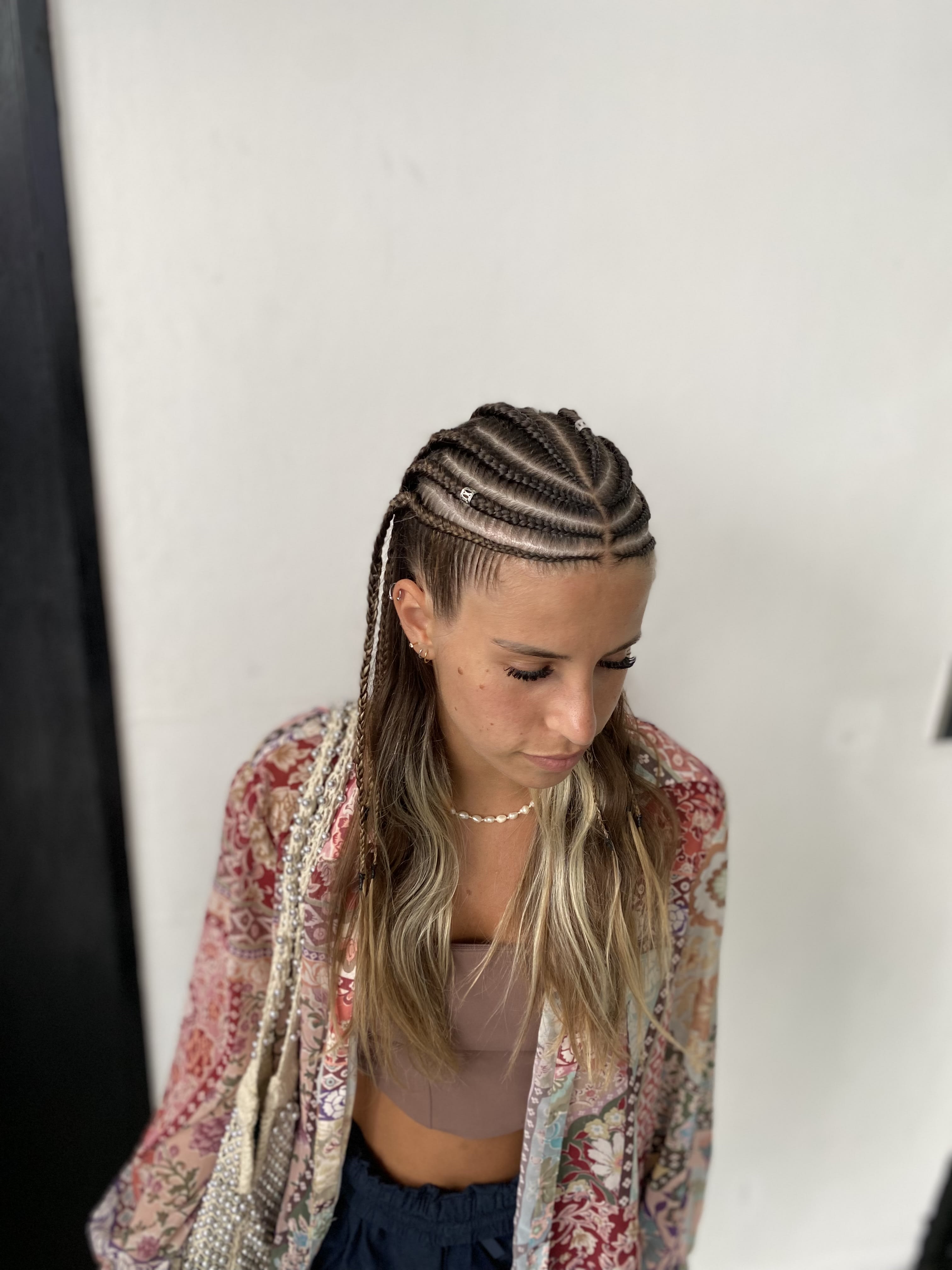 Media cabeza - cornrows 
