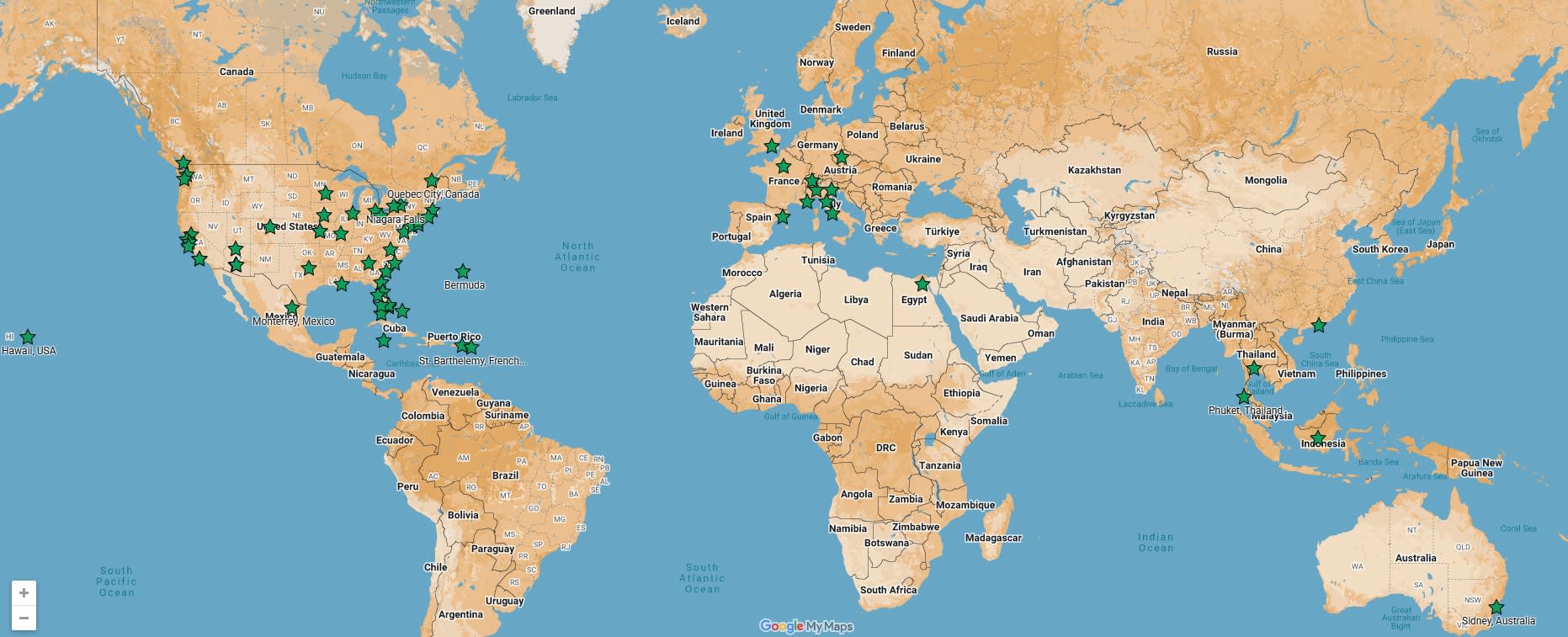 My Travel Pin Map — Six Continents