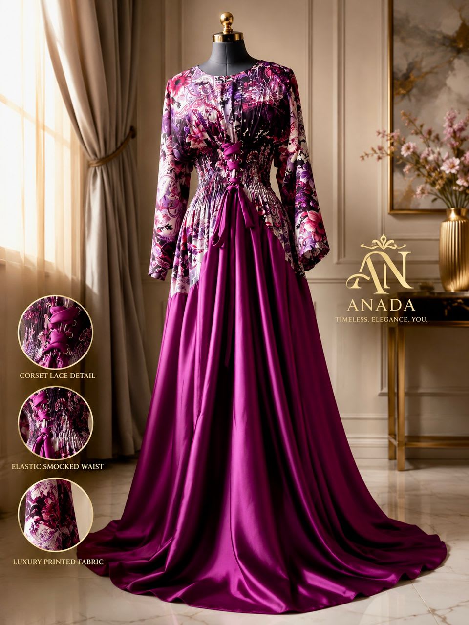 (Purple color of) Noir Crème dress