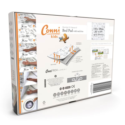 Conni Kids Bed Pad with Tuck-Ins (Aussie Animals)