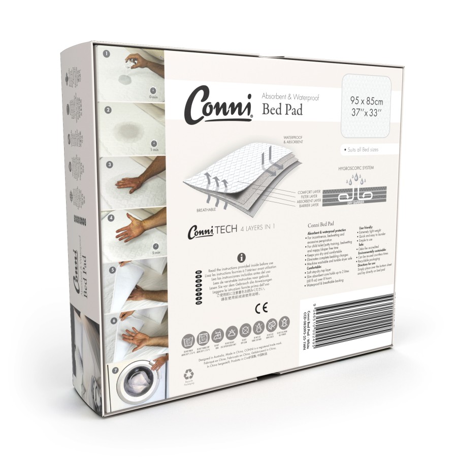 Conni Bed Pad (Charcoal) 85x95cm