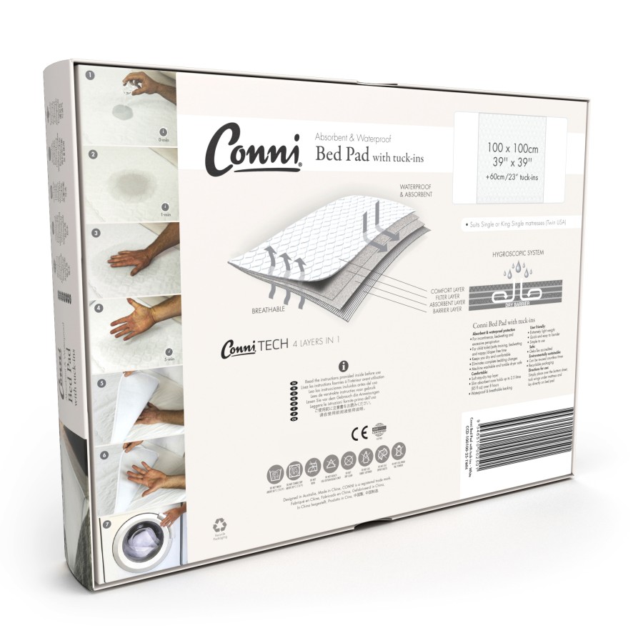 Conni Bed Pad (White) 85x95cm
