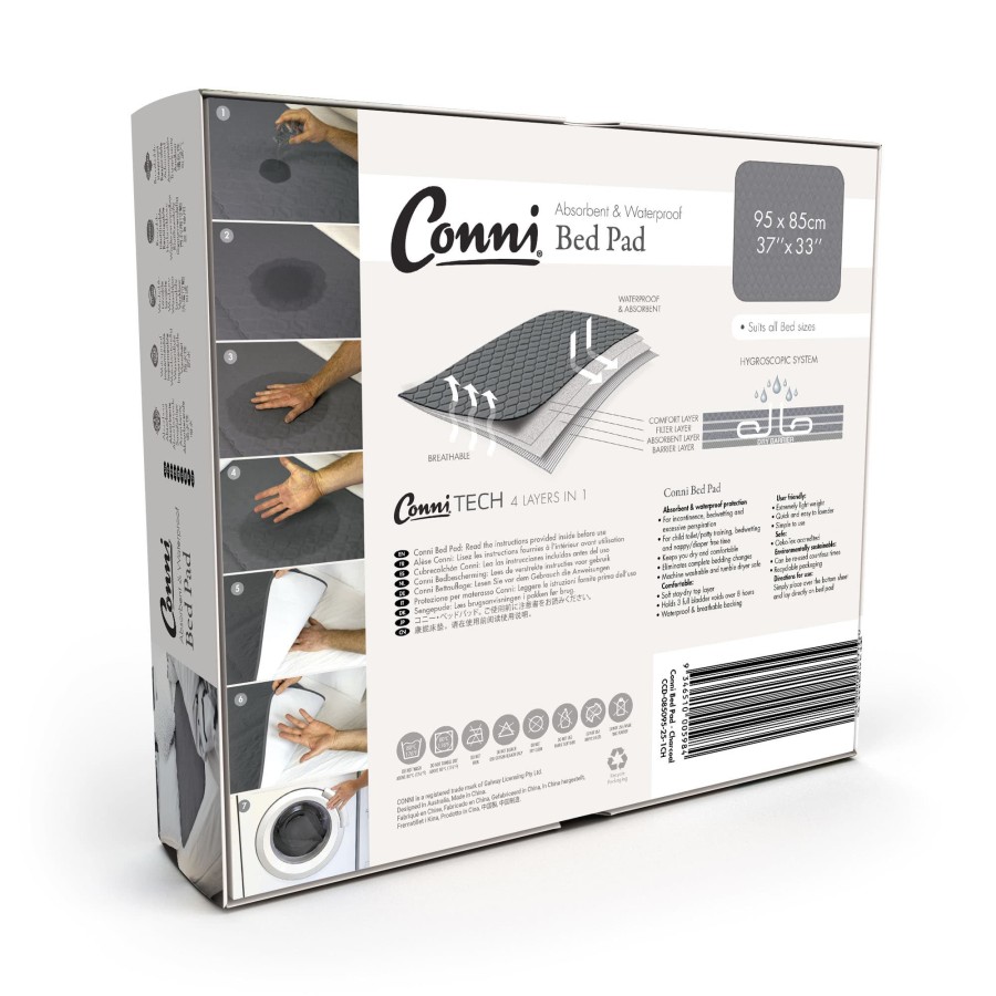 Bed Pad with Tuck-Ins (Charcoal)