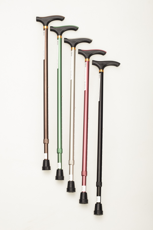 Aluminium Adjustable Walking Cane - Brown