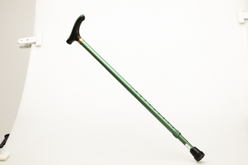 Aluminium Adjustable Walking Cane - Green