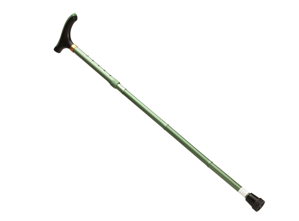 Aluminium Folding Cane - Green