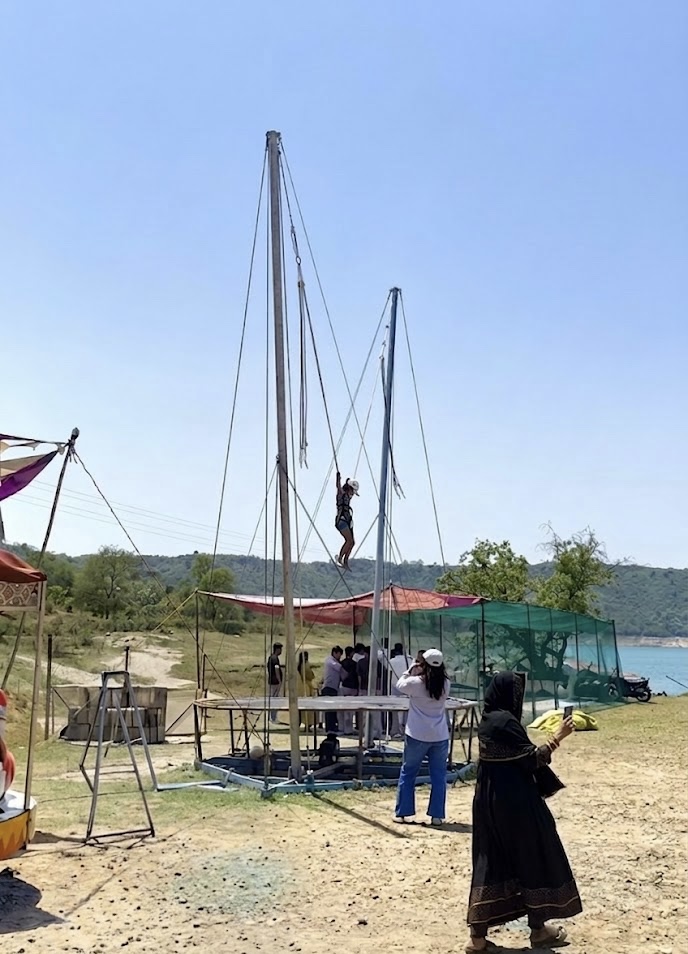 Bungee trampolining