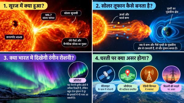 सूरज में बड़ा विस्फोट, धरती पर मंडराया सौर तूफान का खतरा