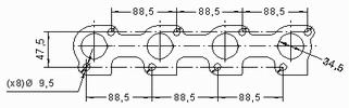 Catalizzatore per FORD KA 1.3i 8V 1299 cc 60 cv 1.3i 8V 60cv (10/02>11/08)