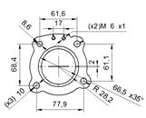 Catalizzatore per FORD B-MAX 1.0i TSCI 12V EcoBoost 999 cc 101 cv 1.0i TSCI 12V EcoBoost 101cv (8/12>2/15)