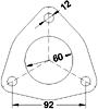 Catalizzatore per OPEL CORSA B 1.2i 16V 1199 cc 65 cv X1.2XE 1.2i 16V 65cv (3/98>12/00)