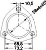 Catalizzatore per AUDI 80 1.6 1595 cc 70 cv ABM 1.6 70cv (9/91>10/94)