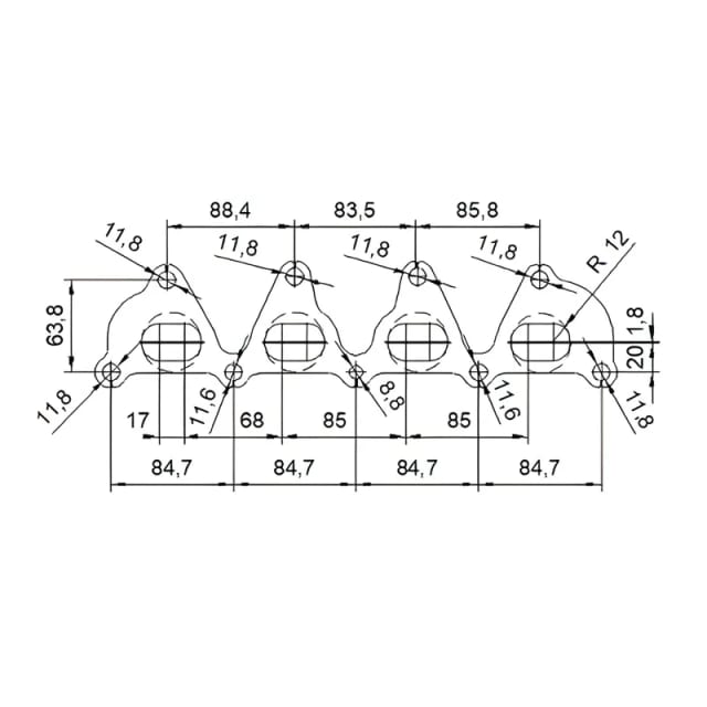 Catalizzatore per Renault Laguna 1.6i 16V 107cv