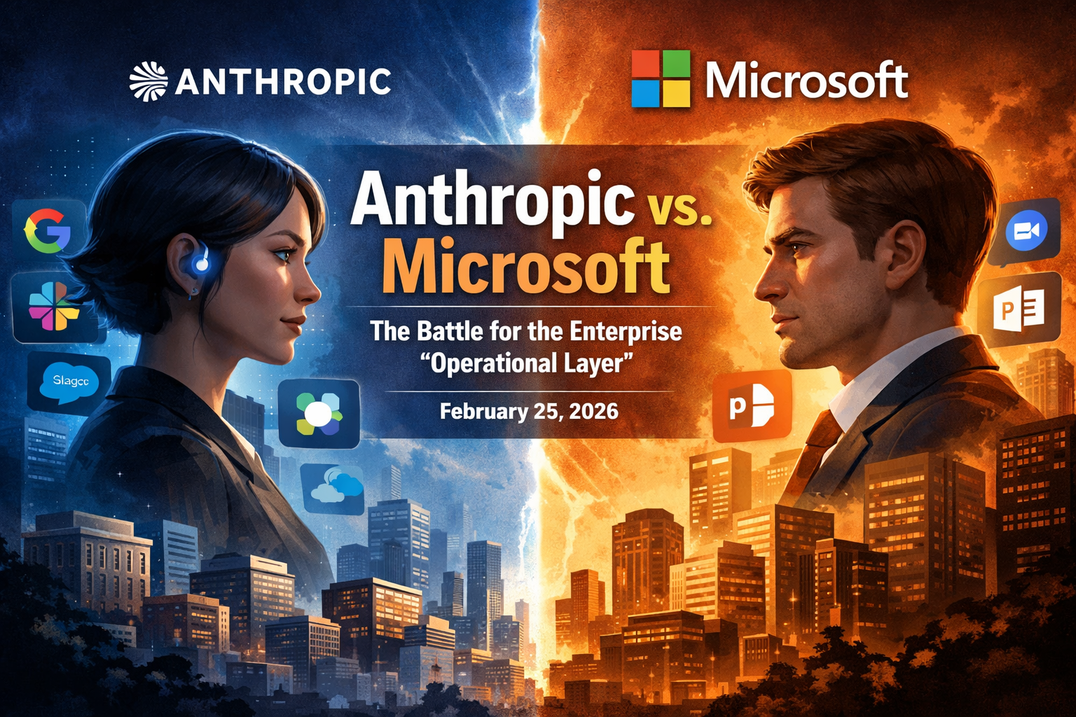 Anthropic vs. Microsoft — The Battle for the Enterprise "Operational Layer"