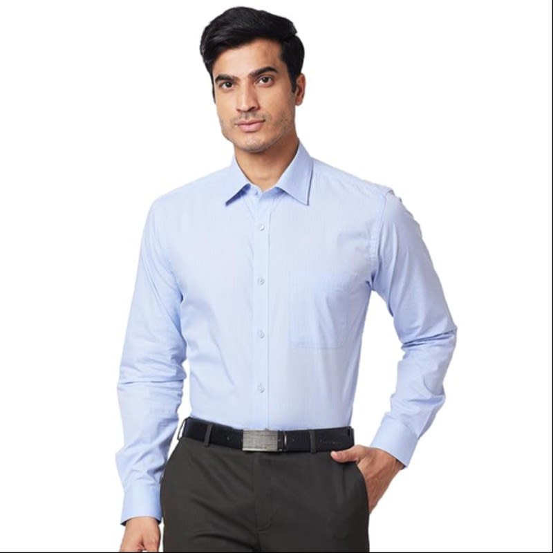 Men's Slim Fit Self Design Shirt