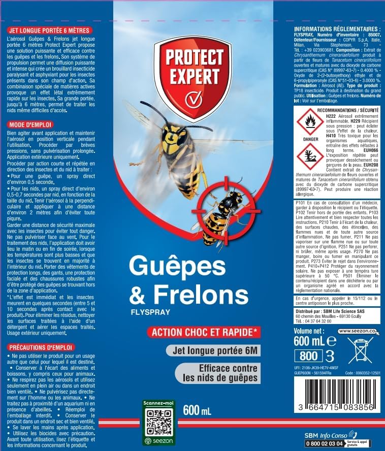 Vue 2 de Protect Expert Spray Aerosol