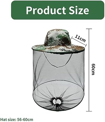 Vue 2 de Chapeau Avec Moustiquaire Filet