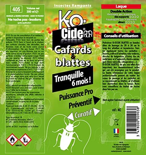Vue 4 de Kocide Laque Anticafards Blattes