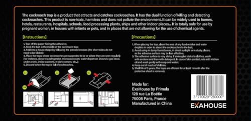 Vue 3 de Exahouse Pieges Anti Cafards