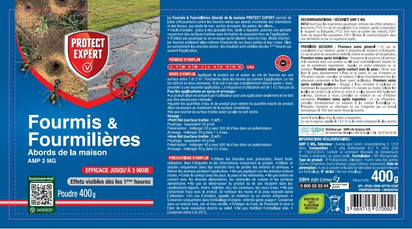 Vue 2 de Protect Expert Poudre Antifourmis