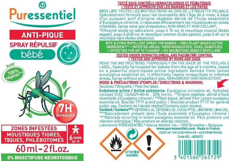 Vue 5 de Puressentiel Spray Repulsif Bebe