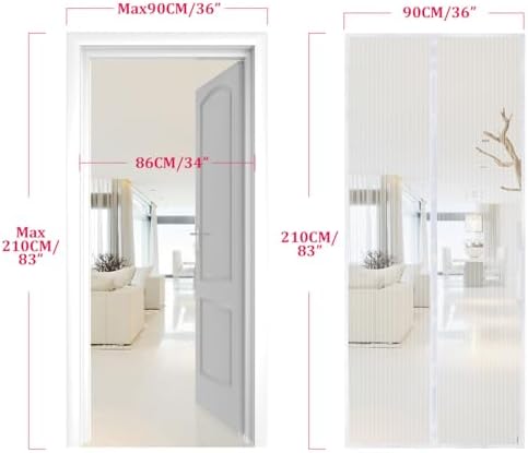 Vue 4 de Moustiquaire Magnetique Pour Porte