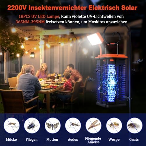 Vue 3 de Lampe Anti Moustique Solaire