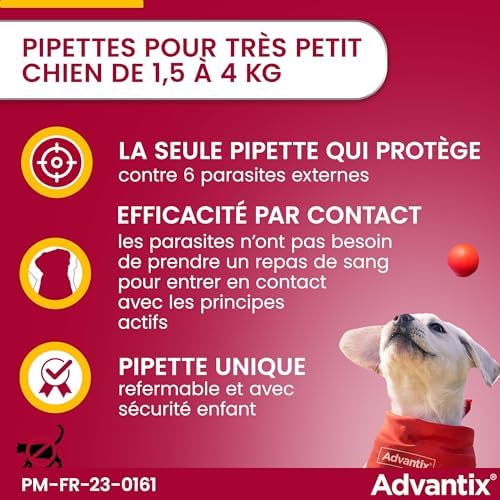 Vue 3 de Advantix Tres Petit Chien