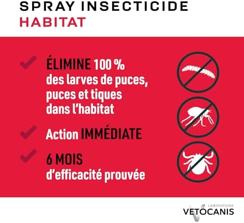 Vue 2 de Vetocanis Spray Antipuces Et