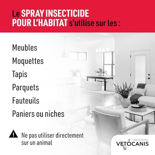 Vue 3 de Vetocanis Spray Antipuces Et