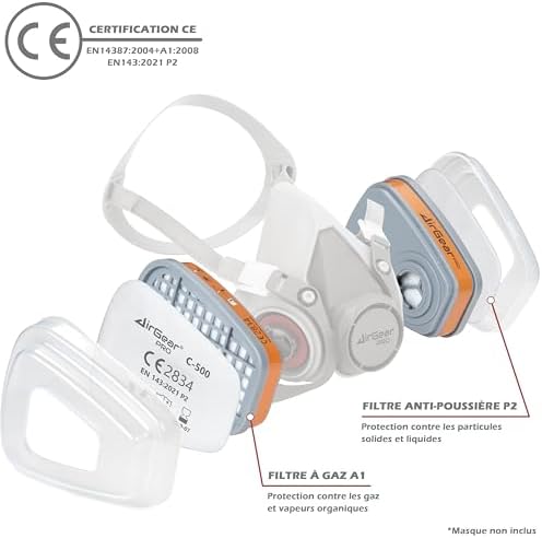 Vue 2 de Airgearpro Cartouches Charbon