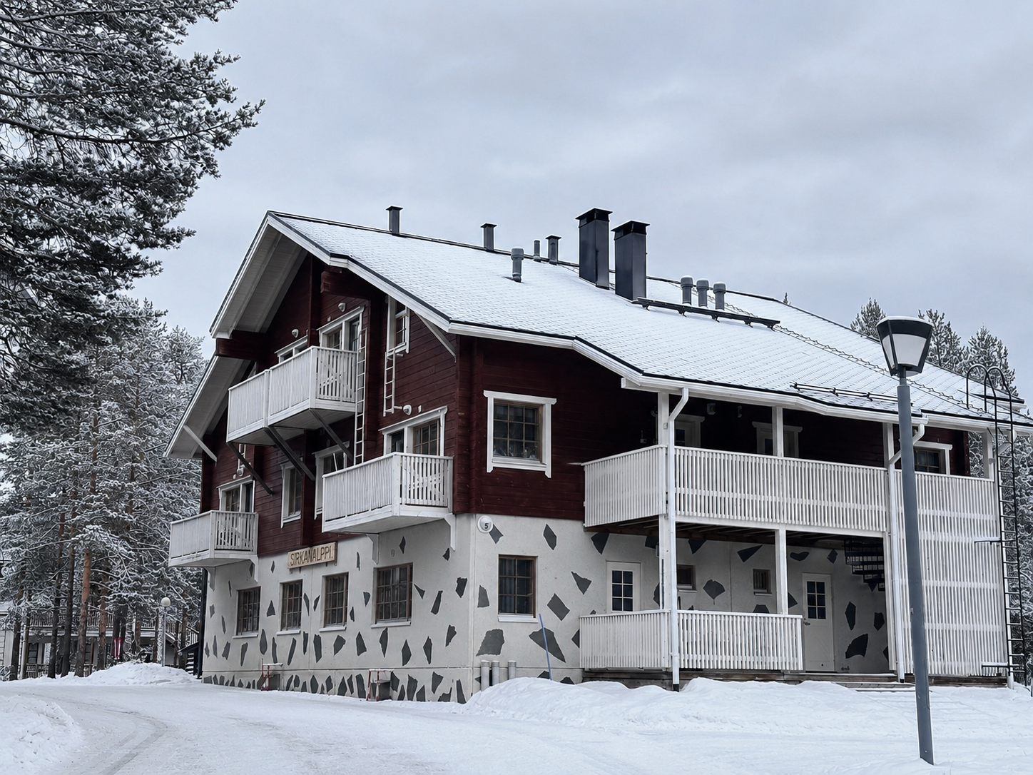 A private suite in Levi in winter.