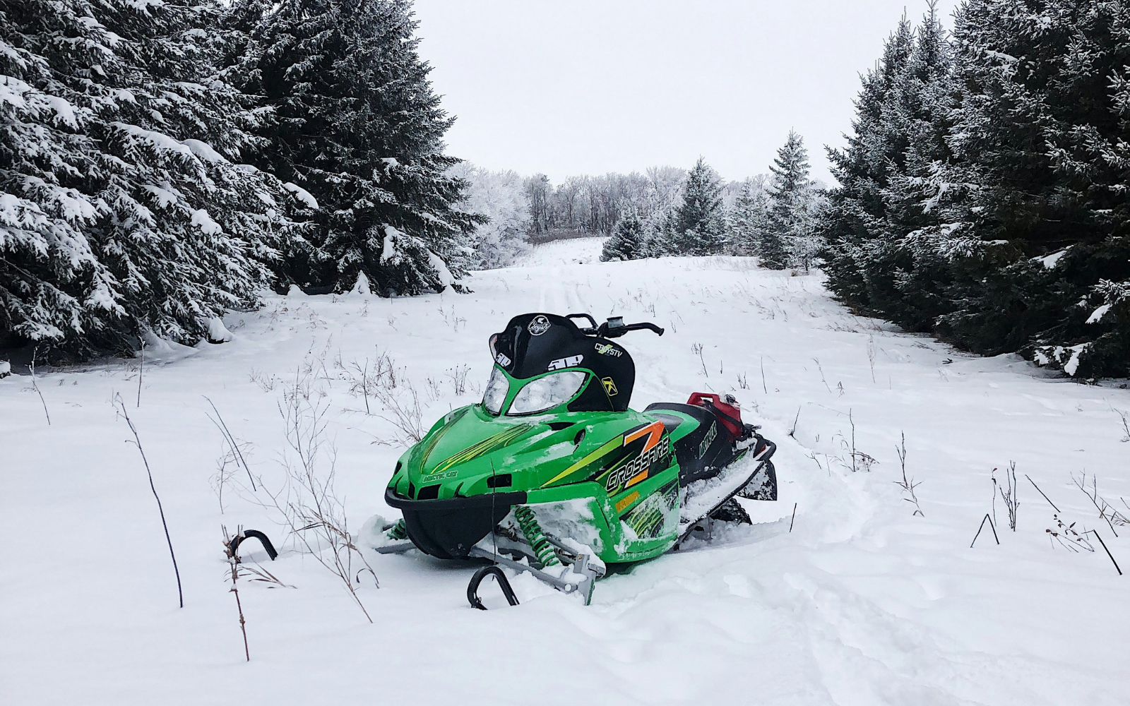 Mini Snowmobiling in Levi by the Arctic Circle Snowmobile Park