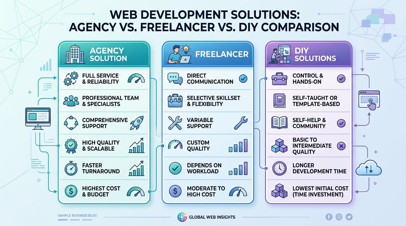 Agencja vs freelancer vs DIY - analiza modeli współpracy w Krośnie