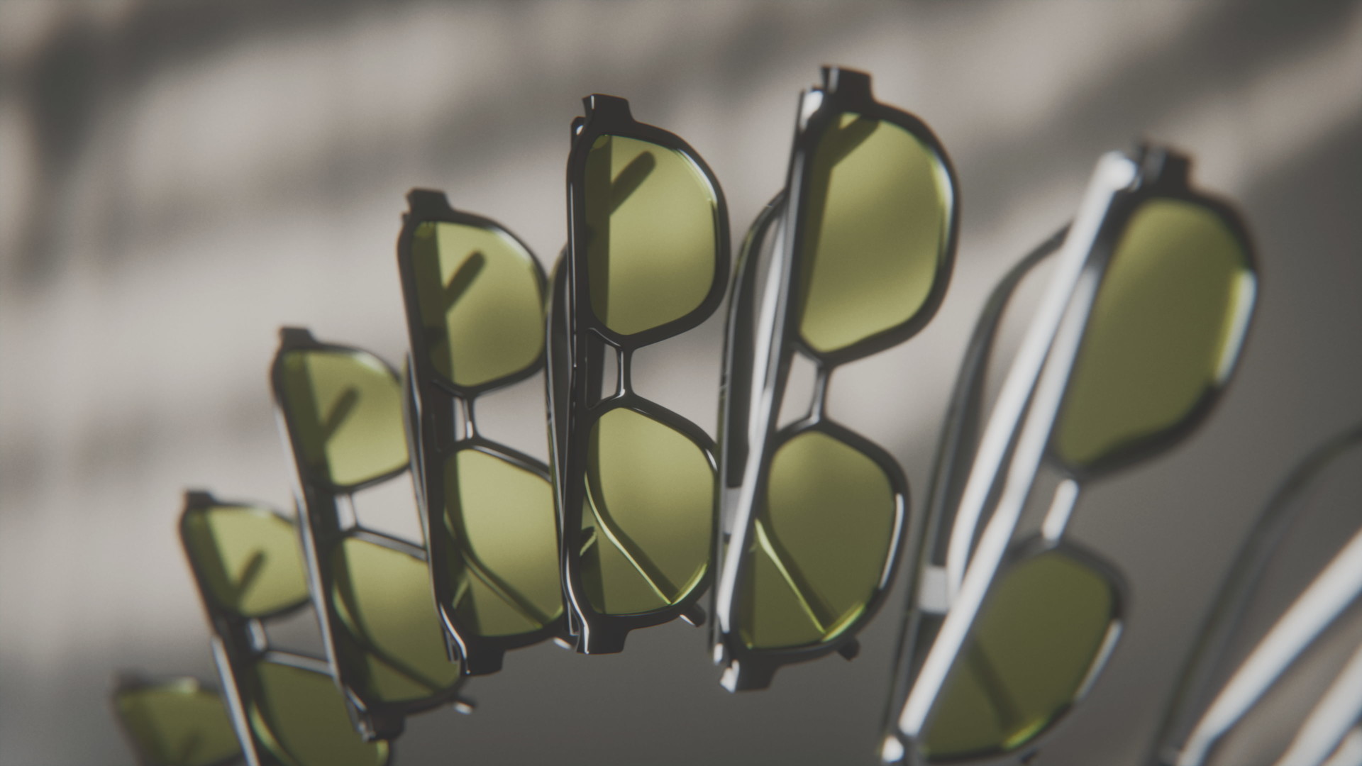 Kyven × Solar Eyewear — detail CGI still, Kyven Studio