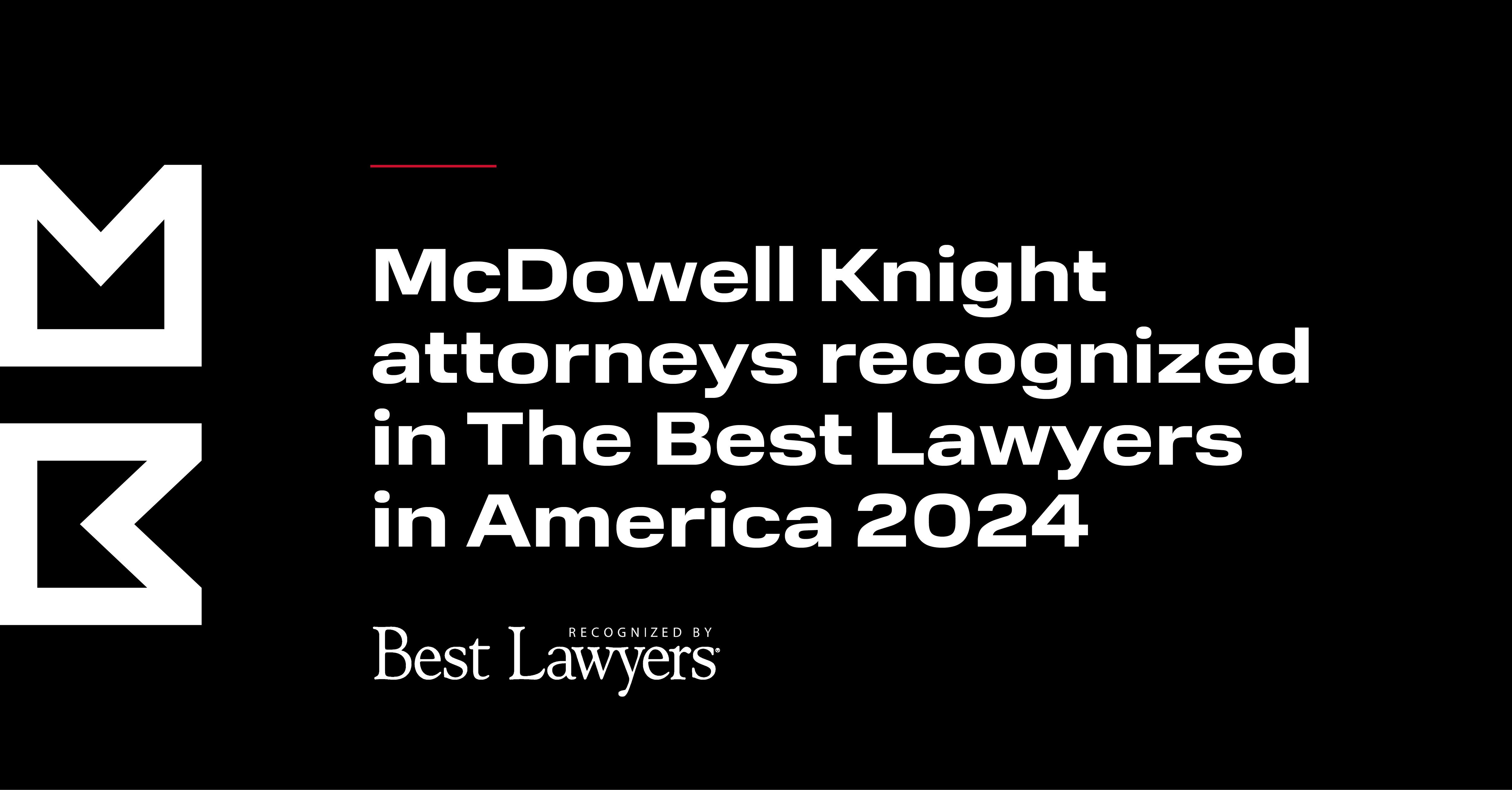 McDowell Knight in The Best Lawyers in America 2024