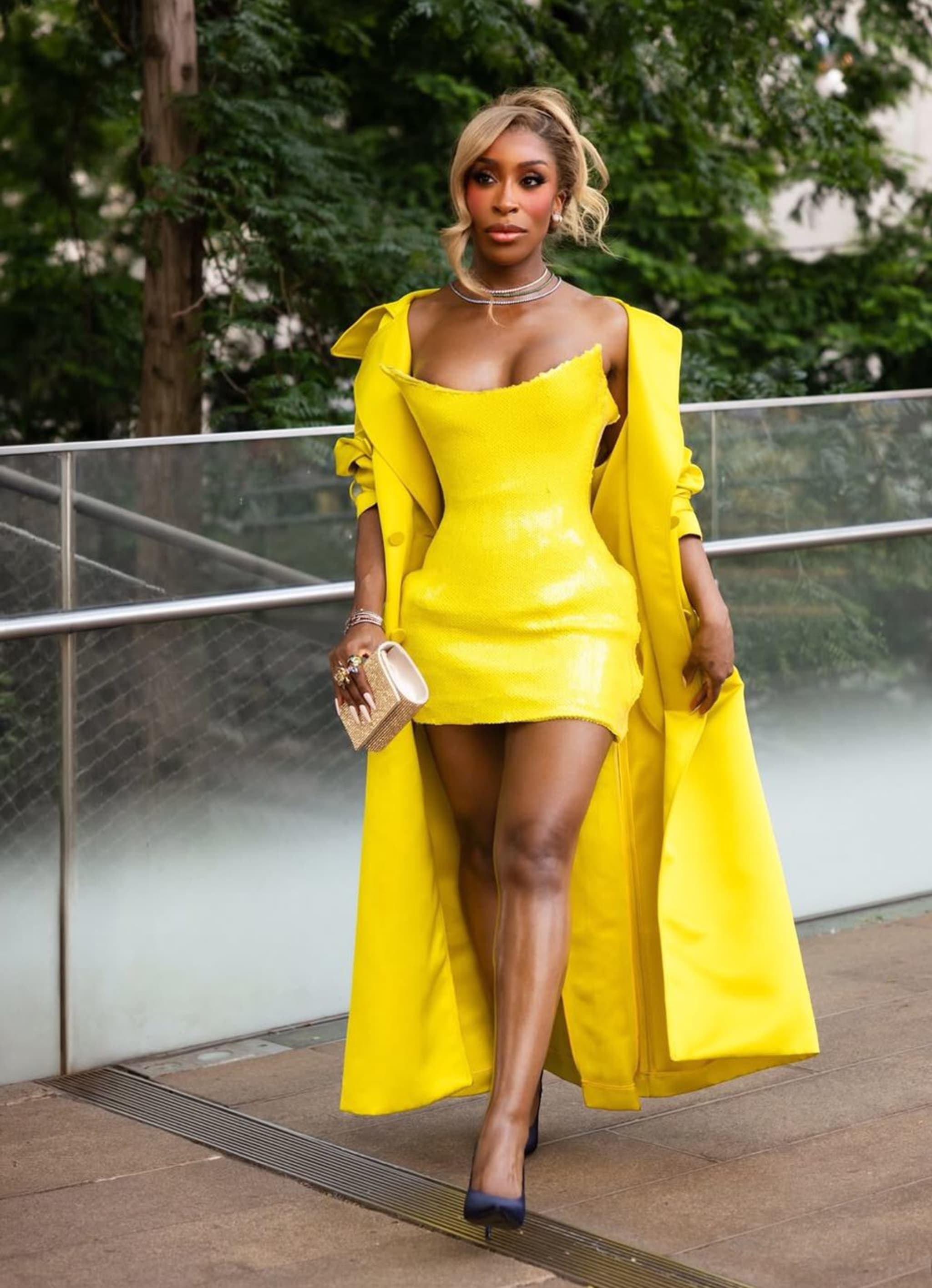 Jackie Aina in Sergio Hudson