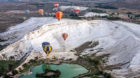 Воздушный шар над Памуккале — Панорама террас, руин и бирюзовых бассейнов - фотография 4 из 5