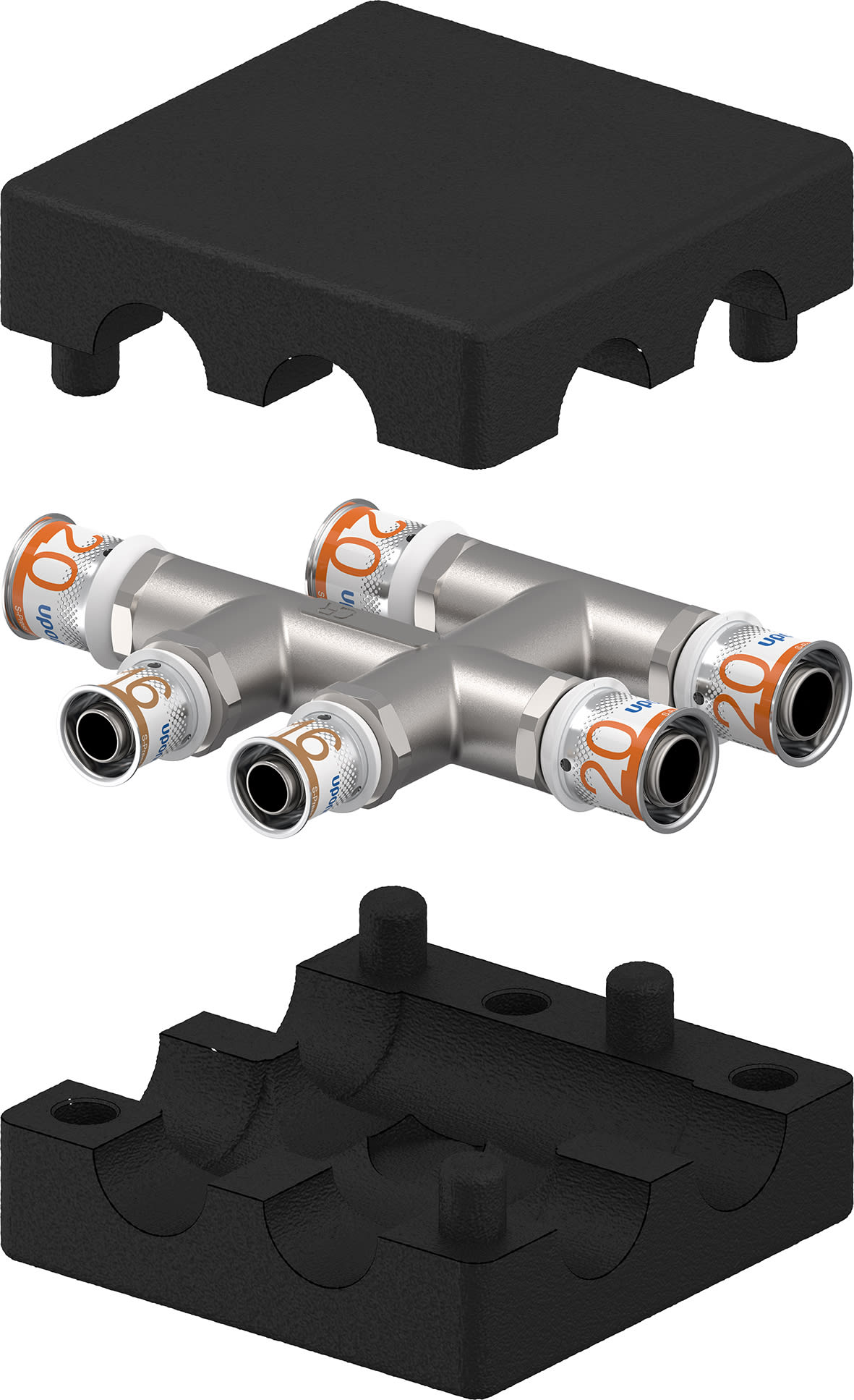 Uponor Radiatorfördelare 20-16-20mm Isolerad - RSK 2194839