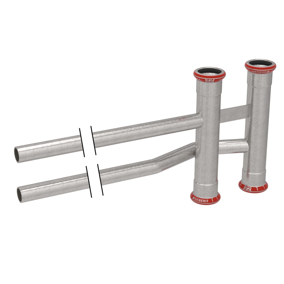 Geberit Stamfördelare 22x15mm - Läckageindikering - RSK 1550891