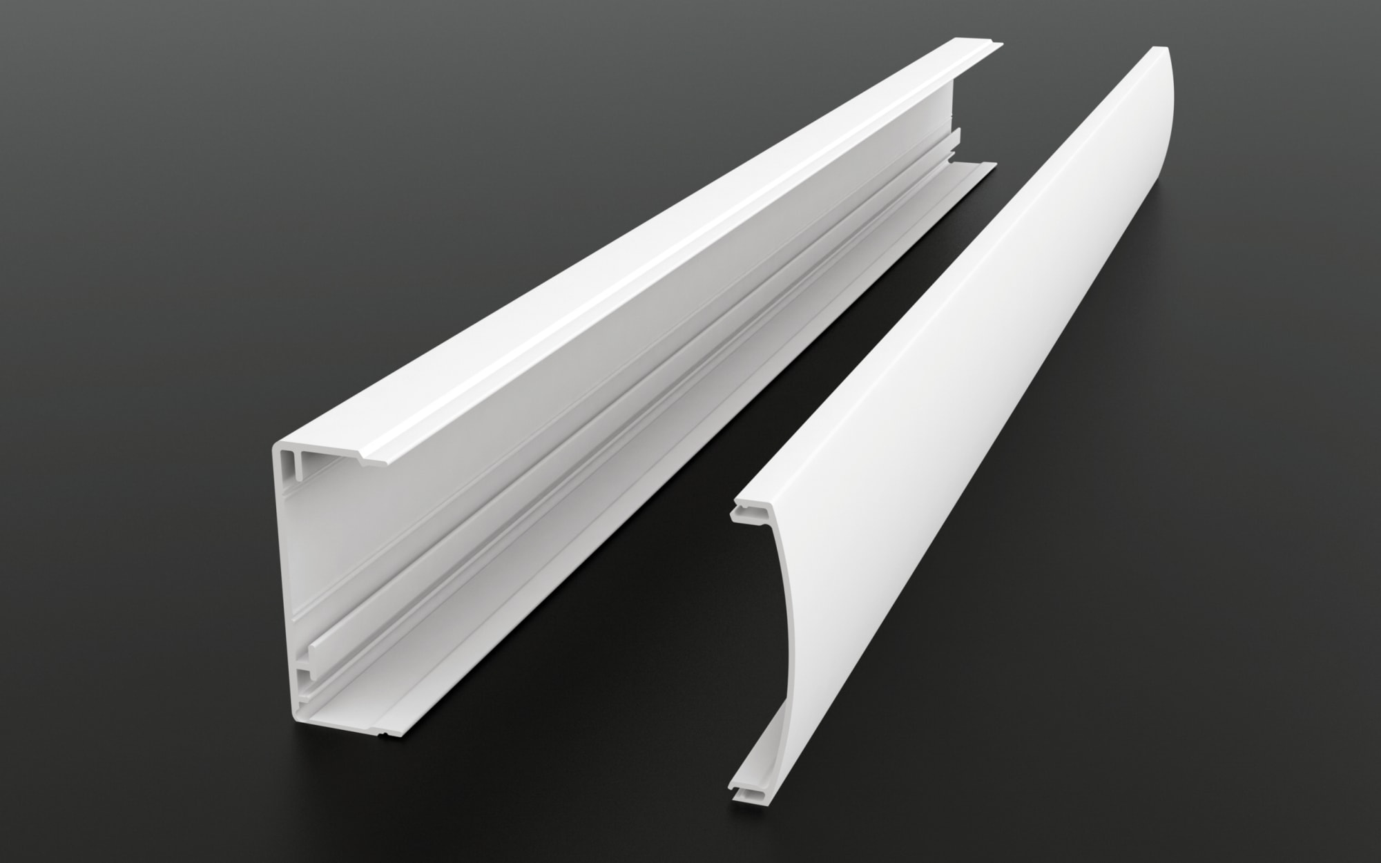 PS-100 - PVC-Rörinneslutning Vit 3000x100x50mm | Material | RSK 3833567